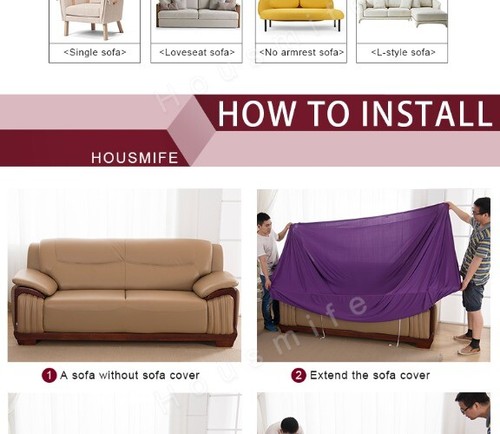 Sofa Slipcover Elastic Sofa Cover for Corner L-shape Chair Protector Couch Cover - Picture 21 of 38