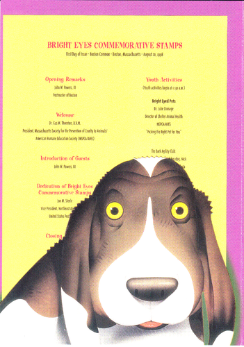 USPS FDC First Day Ceremony Program #3232 (3230-34) Bright Eyes - Cat 1998 - Picture 3 of 5