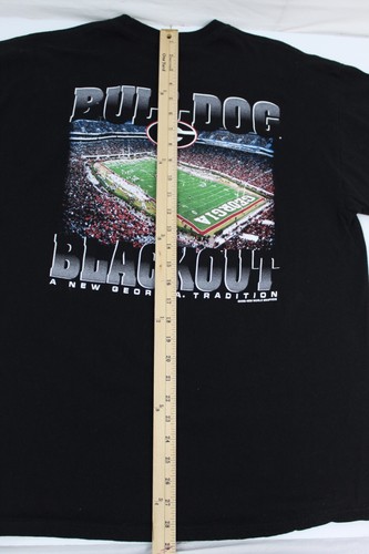 Vintage Georgia Bulldogs Blackout Adult Black Tshirt Size XL - Picture 9 of 9