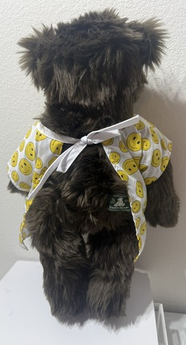 16” Vermont Teddy Bear Co Jointed Handmade Smiles Hospital Gown Dark Brown 1601 - Picture 7 of 14