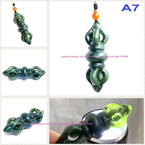 Unisex Hotan Jade Vajra Colgante Natural Hotan Jade Vajra Collar Colgante Y071 - Imagen 74 de 97
