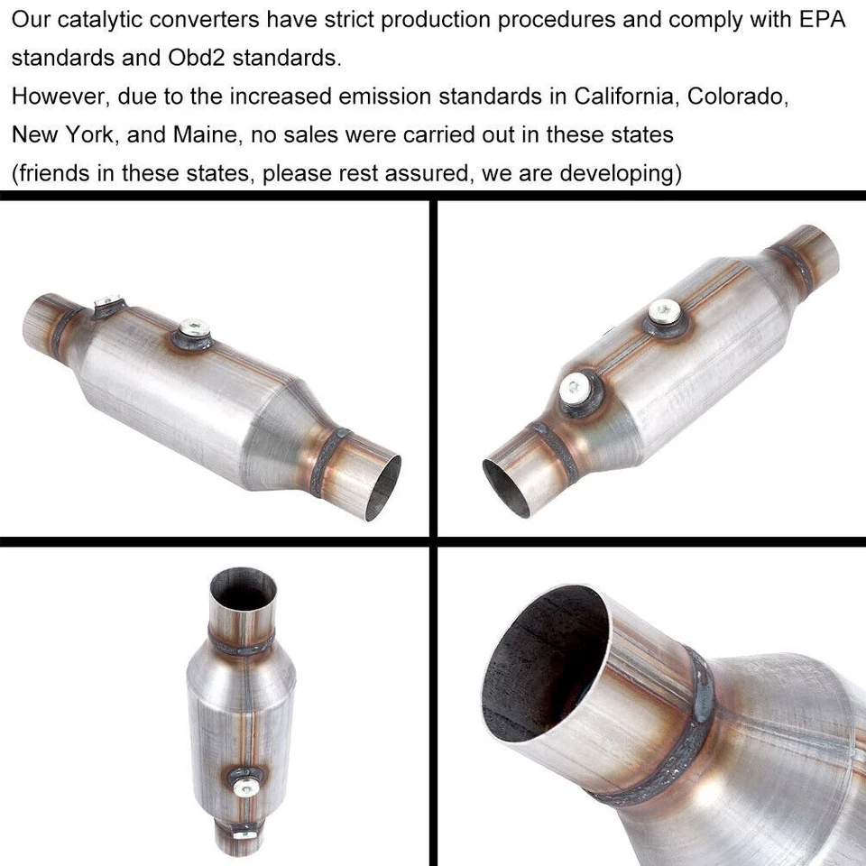 Convertidor catalítico colector de escape para Nissan Sentra 2000-2002 1,8 L delantero Foto 3 de 4