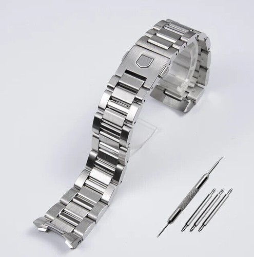 22 24mm Strap Watch Band Stainless Steel For TAG Heuer Calera Series WAY201A/B - Picture 1 of 8