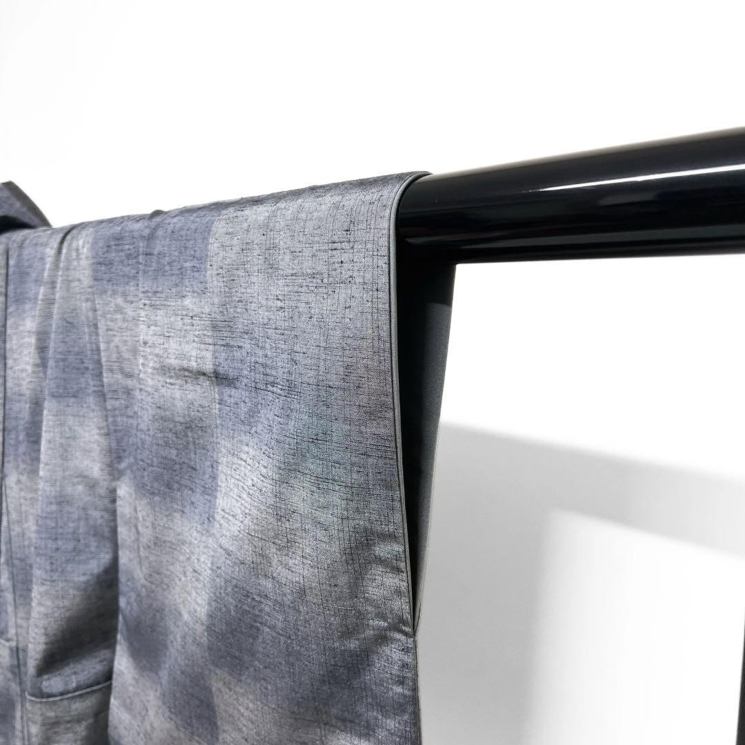 Gray Checkered Kimono Small Pattern Gradation Sty… - image 9