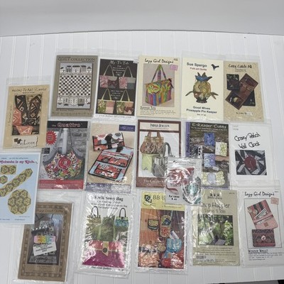 Quilt Patterns Lot of 18 Quilts Wall Hangings Handbags Totes Table Runners