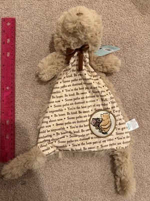 Disney Baby Classic Winnie Pooh Plush Baby Lovey Security Blanket Knots Toy Tan