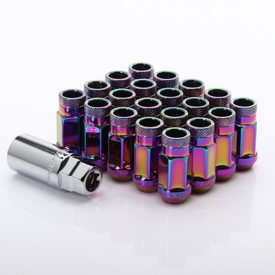 Japan Racing Forged Steel Radmuttern JN1 12x1,25   Neochrome (20er Set)