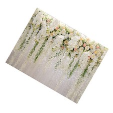 Multi Purpose Wedding Background Vinyl Backdrop with Romantic Flower Design