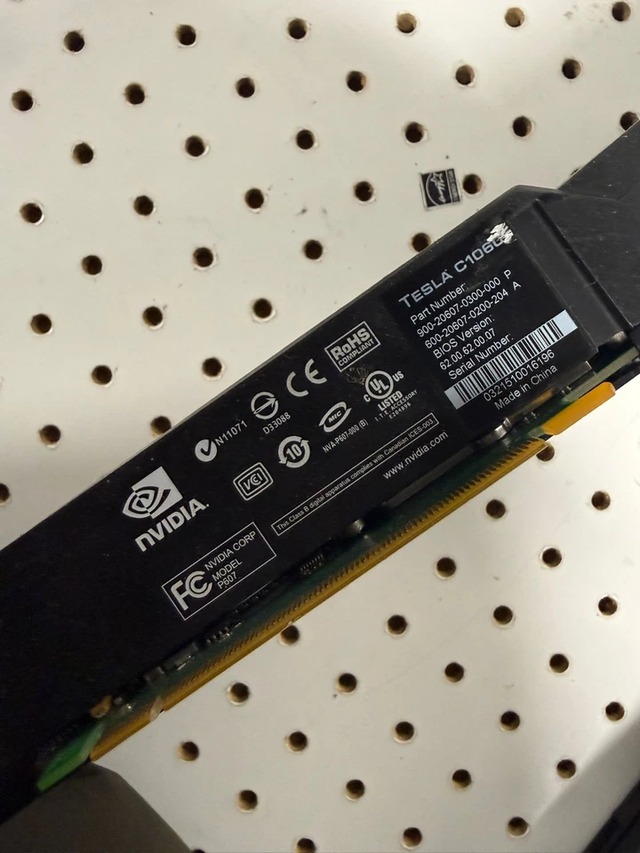 Lot of 3 Nvidia Tesla C1060 P607 Graphics Card UNTESTED ASIS - Image 2 of 4