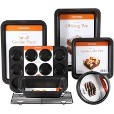 Bakeware Set, 7-Piece Nonstick Kitchen Baking Set Carbon Steel Oven Bakeware