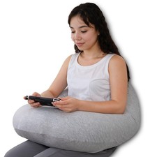 Reading Pillow for Gaming, Lap Desk Pillow for Sitting in Bed or Sofa, Compac...