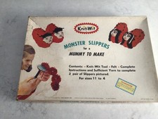 KNIT WIT MONSTER SLIPPERS FRANKENSTEIN BRIDE OF FRANKENSTEIN KNOCK OFF IN BOX