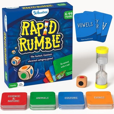 Skillmatics Rapid Rumble Game - Fast Family Card Game Ages 6+