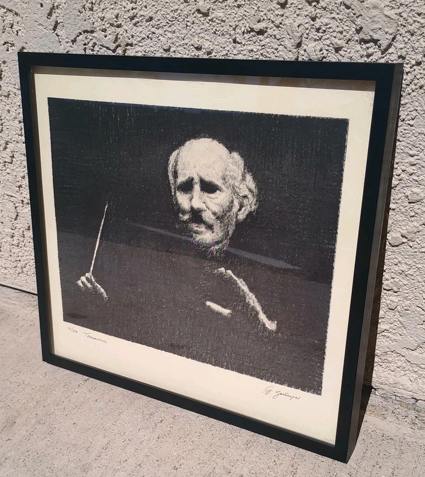 复古 Francisco Zúñiga 签名蚀刻“托斯卡尼尼” #120/500 罕见拉丁美洲艺术 — 第 3/4 张图片