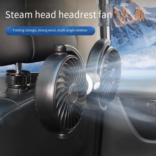 Portable Car Fan with Dual Speed and 360 Degree Rotation for Summer Travel - Picture 6 of 16