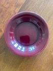 Bauer Pottery Plainware Rare Butter Chip Plate Burgundy