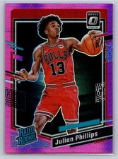 2023-24 Donruss Optic Hyper Pink #231 Julian Phillips RC - Chicago Bulls