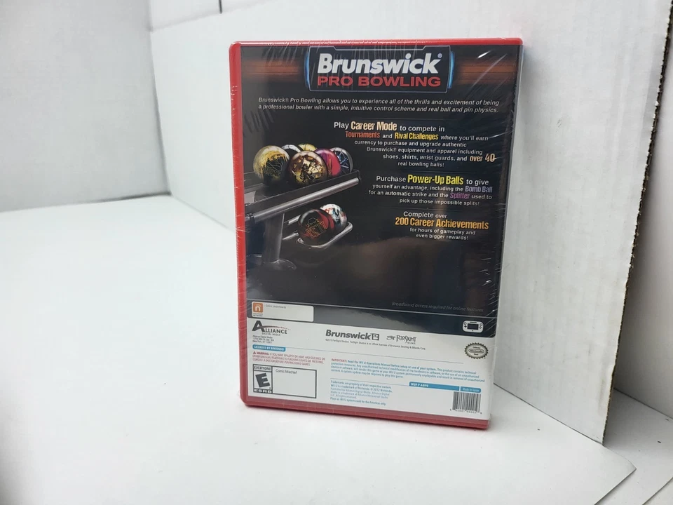 MINT NEW BRUNSWICK PRO BOWLING FOR NINTENDO WII U IN RED CASE  ### - Image 2 of 4