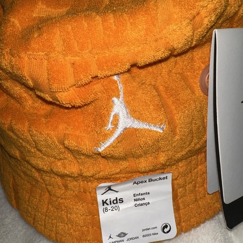 Neu Jugend Nike Jordan Apex Fischerhut orange, Größe (8-20) Jugend Kind, UPF 40+ neu mit Etikett - Bild 2 von 5