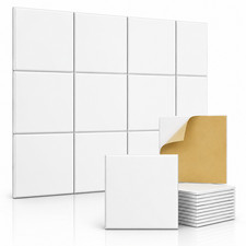 12 Pack Acoustic Wall Panels with Self-Adhesive, 12" X 12" X 0.4" Sound Proof...