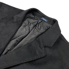 John W Nordstrom JNW Men's Wool/Cashmere 3-Button Trench Coat Black • 50R US
