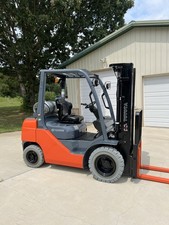 2020 Toyota Forklift, 8FGU25, 5,000# Pneumatic, Dual Fuel LP or Gas, Low Hr 1285