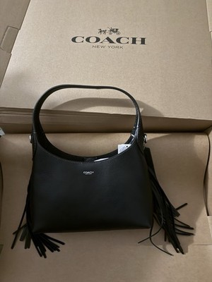 Coach Handtaschen Damen, Schwarz, Leder NAGEL NEU 