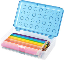 Plastic Pencil Box, Large Pencil Case, Clear Pencil Boxes