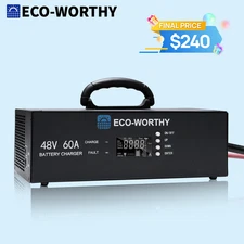 ECO-WORTHY 48V Lithium Battery Charger 0-60A Adjustable Current 90-260V Input