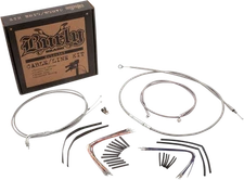 Burly Braided Stainless Steel Cable/Brake Line Kit 14" Ape Hanger B30-1049