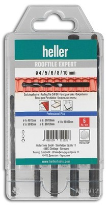 HELLER Dachziegelbohrer-Satz ROOFTILE EXPERT 5-teilig, 4/5/6/8/10mm