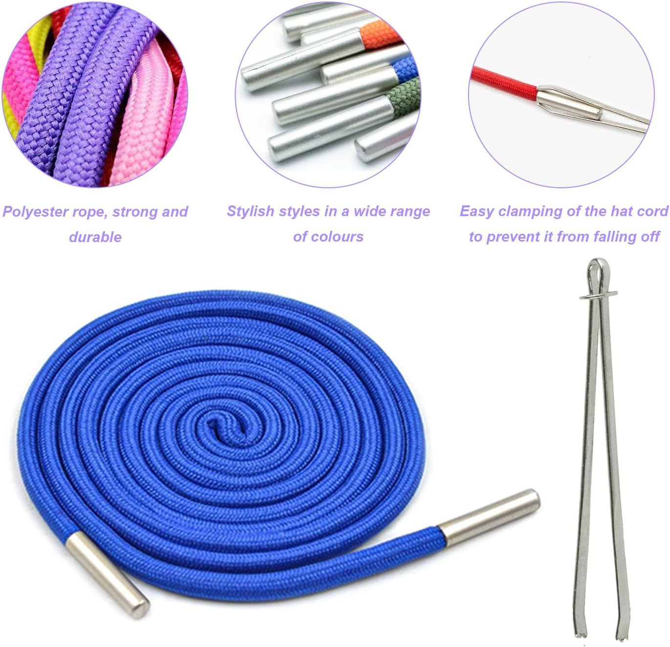 130cm bunte Hoodie Jogginghose Kordel 5mm ersatz Kordelzug Band 12 Farben