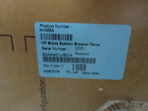 *New* HPE AH355A Blade System Breaker Panel 48VDC 300A SPS# 486499-001 - Afbeelding 2 van 6