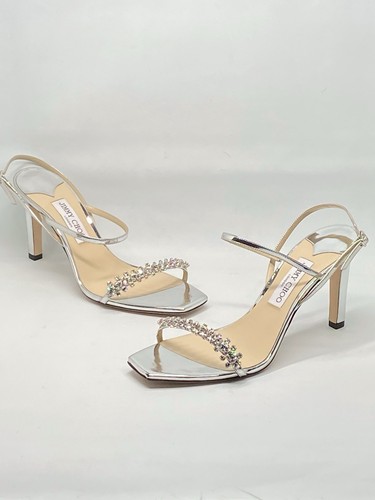 Jimmy Choo Meira Embellished Patent Leather Sandals size 41 - Picture 3 of 14
