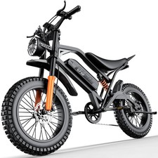 5500W Peak Power Electric Bike for Adults, 35MPH, 75-Mile Range, 48V 20Ah E-Bike