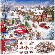 500 Piece Christmas Puzzles for Adults with Irregular Shape Puzzle Jigsaw...