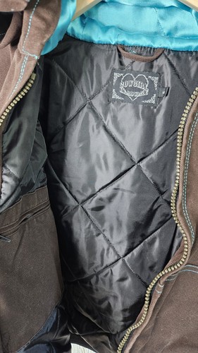 Y2K Cowgirl Hardware Women’s Canvas Quilted Lined Jacket Size Medium Rhinestone - Picture 5 of 7