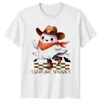 Cowgirl Spooky Damen T-Shirt Cowgirl Geist Western Halloween Geschenk für Sie