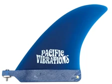 Pacific Vibrations 5.5"  Surfboard Fin Bonzer center  longboard fiberglass Blue