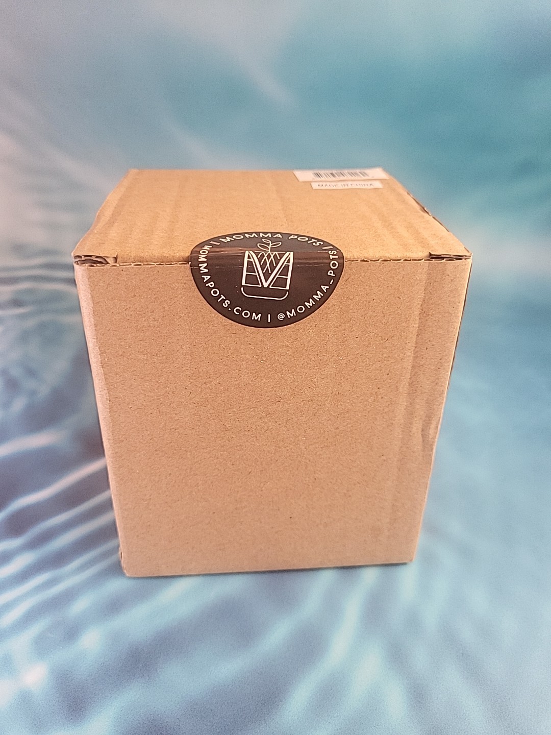 Momma Pots Beige Speckled Ceramic Pot & Saucer Garden Art Plant Pot 4.5” NEW