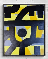 LMNOP Art Original Painting Abstract Neo Expressionism Modern Graffiti 16x20