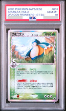 PSA 10 Snorlax 001/068 Holo Delta 1st ED Dragon Frontiers Japanese Pokemon Card
