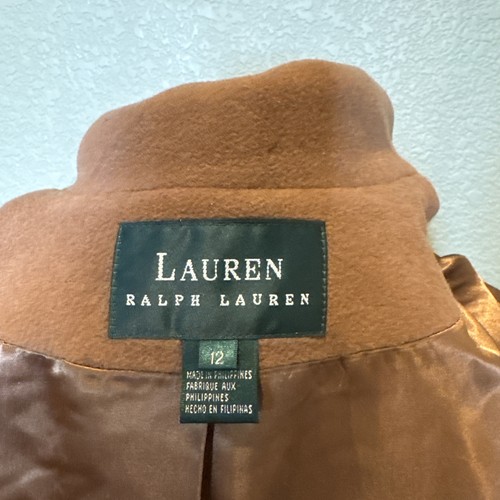 lauren ralph lauren 100% Schurwolle Mantel Größe 12 Damen braun gebraucht - Bild 8 von 16