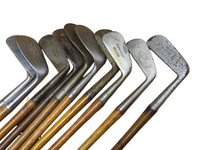 Vintage Hickory Golf Irons Clubs Lot of 10 RH - Various Condition - See Photos