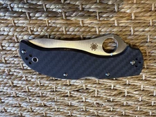 SPYDERCO STRETCH FOLDING KNIFE C90CFPE Carbon Fiber ZDP-189