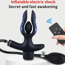 SM Remote Control Huge Big Inflatable Plug Expandable Men Women-Adults Silicone