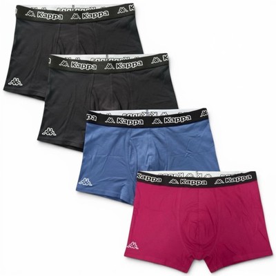 KAPPA 4er Pack Herren Boxershort Unterhose Unterwäsche Underwear Black-Navy-RED