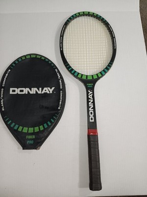 80s DONNAY Fiber Pro Vintage Tennis Racket Racquet Rare With Case Glass/Wood