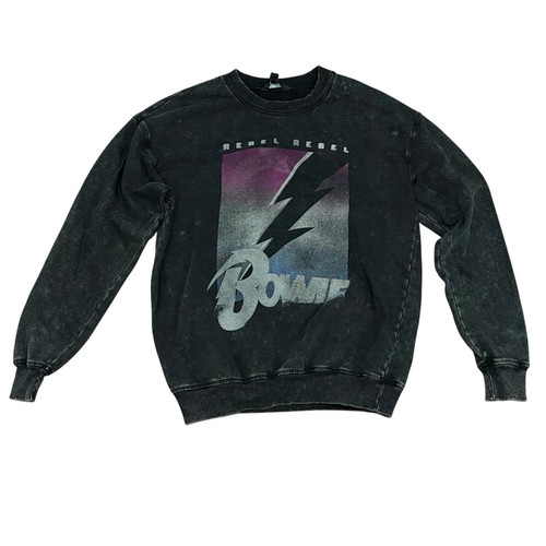 David Bowie Rebel Rebel Sweatshirt Simply Vera Wang Women's Small