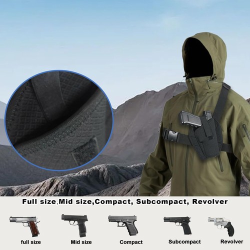 Universal Chest Holster for Pistols, Shoulder Holster for Hiking, Camping, Hu... - Picture 3 of 6